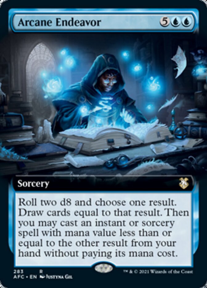 Arcane Endeavor (Extended Art) [Dungeons & Dragons: Adventures in the Forgotten Realms Commander] - Card Brawlers