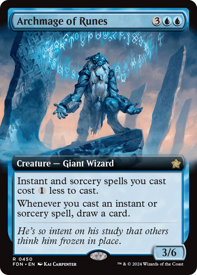 Archmage of Runes (Extended Art) [Foundations] - Card Brawlers