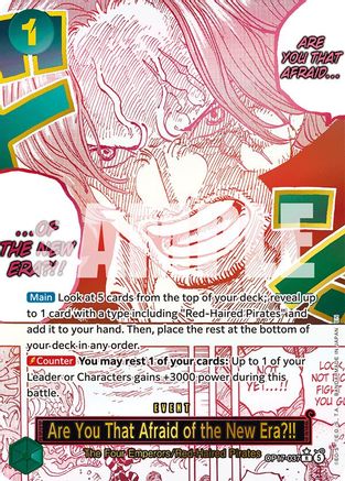 Are You That Afraid of the New Era?! (Alternate Art) (OP17-037) - The World's Strongest Warriors Foil - Card Brawlers
