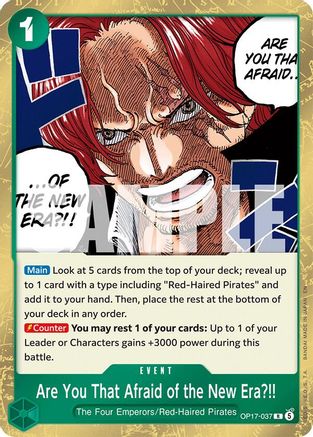 Are You That Afraid of the New Era?! (OP17-037) - The World's Strongest Warriors Foil - Card Brawlers