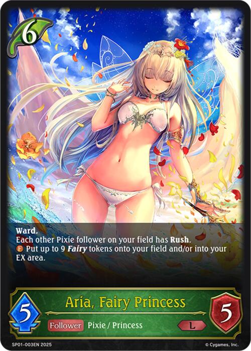Aria, Fairy Princess (SP01 - 003EN) [Seaside Memories] - Card Brawlers