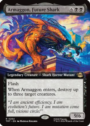 Armaggon, Future Shark (Extended Art) (TMT-264) - Teenage Mutant Ninja Turtles Foil - Card Brawlers