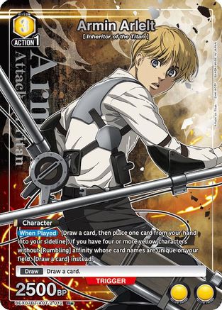 Armin Arlelt (012) (R*) (UEX07BT/AOT-2-012) - UEX07BT Attack on Titan Vol 2 Foil - Card Brawlers