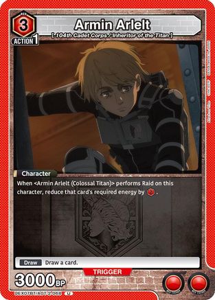 Armin Arlelt (068) (UEX07BT/AOT-2-068) - UEX07BT Attack on Titan Vol 2 - Card Brawlers