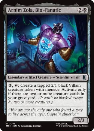 Arnim Zola, Bio-Fanatic (MSH-086) - Marvel Super Heroes - Card Brawlers