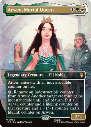 Arwen, Mortal Queen (Borderless) (HOC-030) - The Hobbit: Eternal-Legal Foil - Card Brawlers
