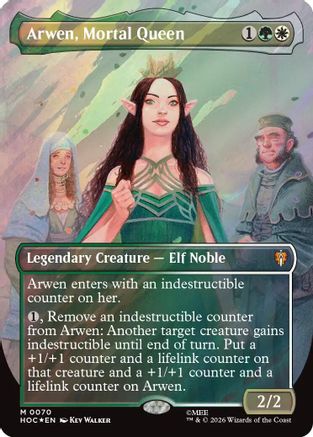 Arwen, Mortal Queen (Borderless) (Surge Foil) (HOC-070) - The Hobbit: Eternal-Legal Foil - Card Brawlers