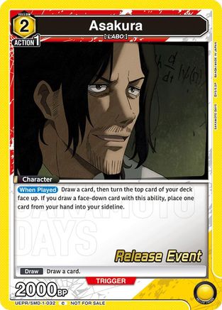 Asakura (032) (Release Event) (UE19BT/SMD-1-032) - UE19BT SAKAMOTO DAYS Release Event Cards - Card Brawlers