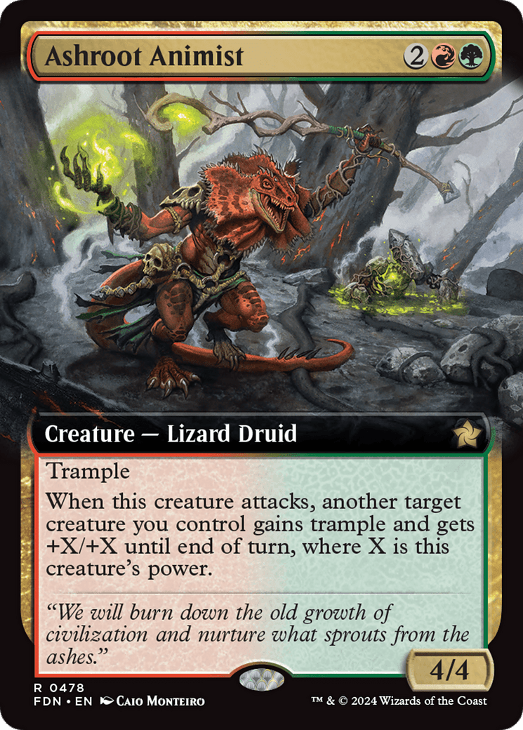 Ashroot Animist (Extended Art) [Foundations] - Card Brawlers