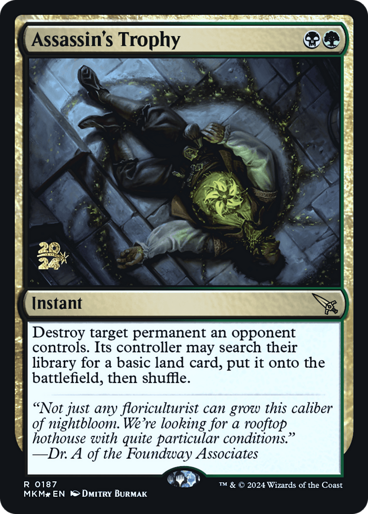 Assassin's Trophy (0187) [Murders at Karlov Manor Prerelease Promos] - Card Brawlers