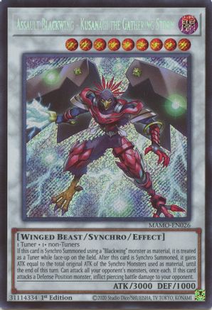Assault Blackwing - Kusanagi the Gathering Storm (Secret Rare) (MAMO-EN026) - Magnificent Monsters 1st Edition - Card Brawlers