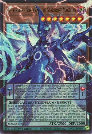 Astrograph Sorcerer, the Starfrost Magician (Extended Art) (MAMO-EN015) - Magnificent Monsters 1st Edition - Card Brawlers