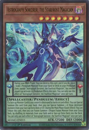 Astrograph Sorcerer, the Starfrost Magician (MAMO-EN015) - Magnificent Monsters 1st Edition - Card Brawlers