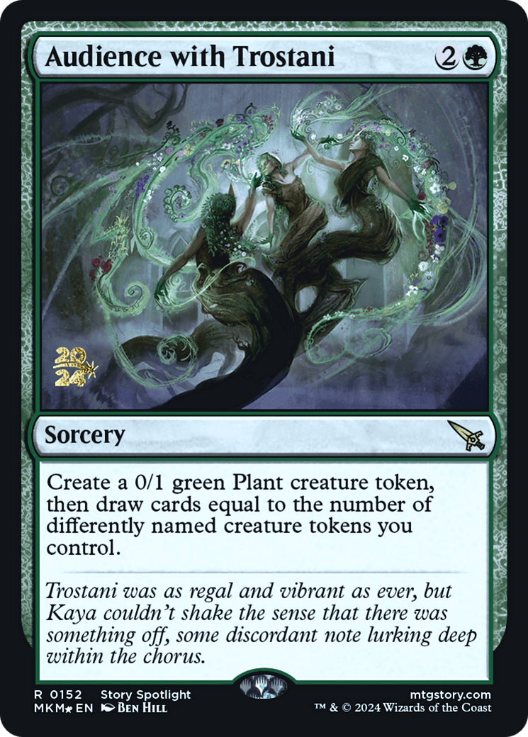 Audience with Trostani [Murders at Karlov Manor Prerelease Promos] - Card Brawlers