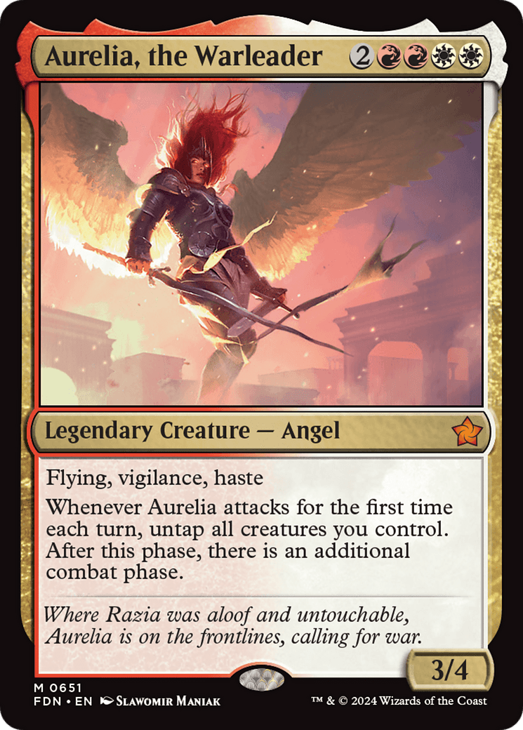 Aurelia, the Warleader [Foundations] - Card Brawlers