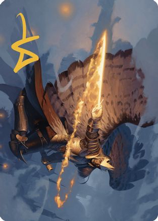 Aurelia's Vindicator Art Card (Gold-Stamped Signature) (ASMKM-001) - Art Series: Murders at Karlov Manor - Card Brawlers