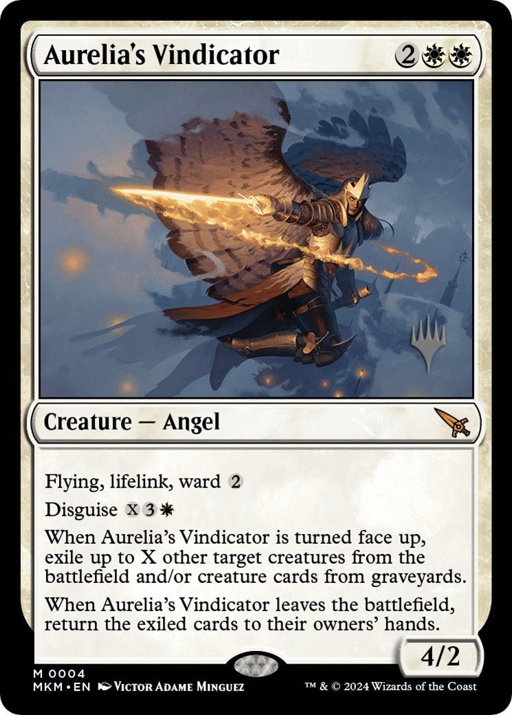Aurelia's Vindicator (Promo Pack) [Murders at Karlov Manor Promos] - Card Brawlers