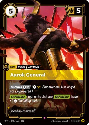 Aurok General (130/166) - Vendetta Foil - Card Brawlers