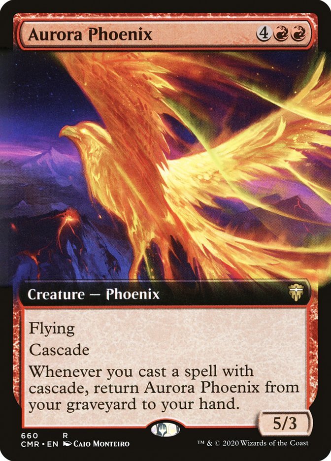 Aurora Phoenix (Extended Art) [Commander Legends] - Card Brawlers