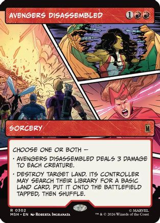 Avengers Disassembled (Borderless) (MSH-302) - Marvel Super Heroes - Card Brawlers