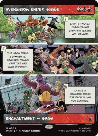 Avengers: Under Siege (Borderless) (MSH-306) - Marvel Super Heroes - Card Brawlers
