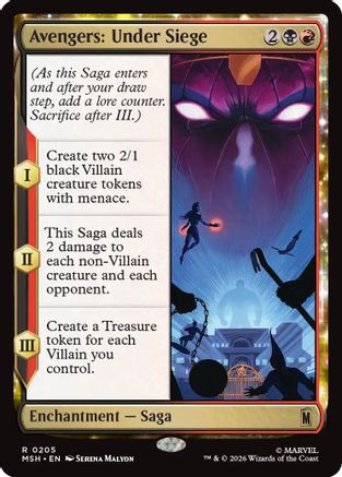 Avengers: Under Siege (MSH-205) - Marvel Super Heroes Foil - Card Brawlers