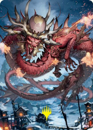 Atsushi, the Blazing Sky 2 Art Card (Gold-Stamped Signature) [Kamigawa: Neon Dynasty Art Series] - Magic: The Gathering - Card Brawlers | Quebec | Canada |
