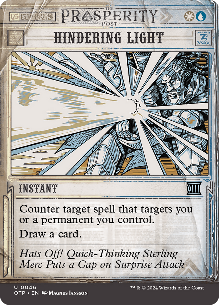 Hindering Light [Outlaws of Thunder Junction: Breaking News] - Magic: The Gathering - Card Brawlers | Quebec | Canada |