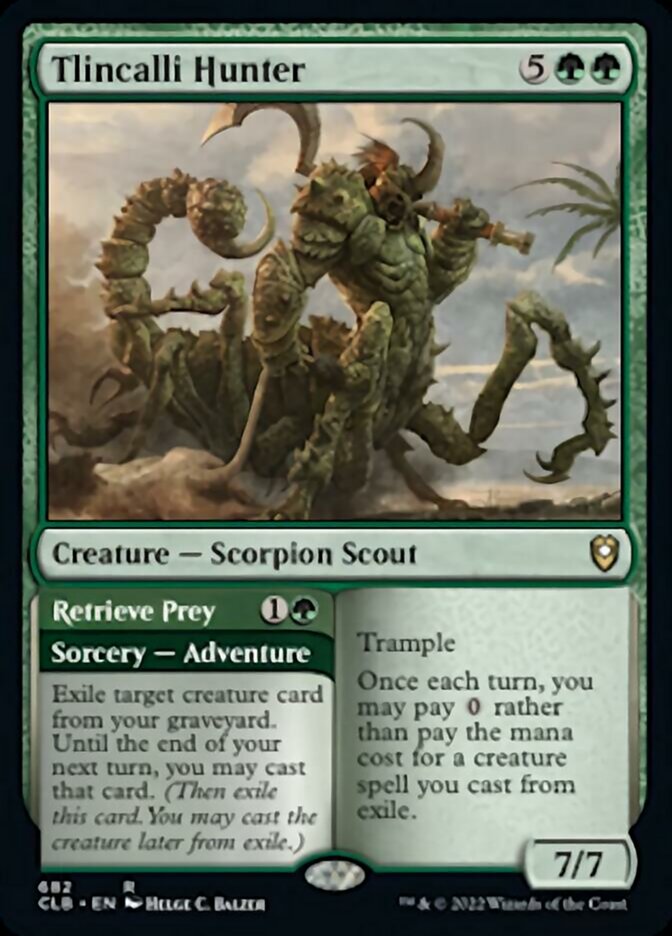 Tlincalli Hunter // Retrieve Prey [Commander Legends: Battle for Baldur's Gate] - Magic: The Gathering - Card Brawlers | Quebec | Canada |