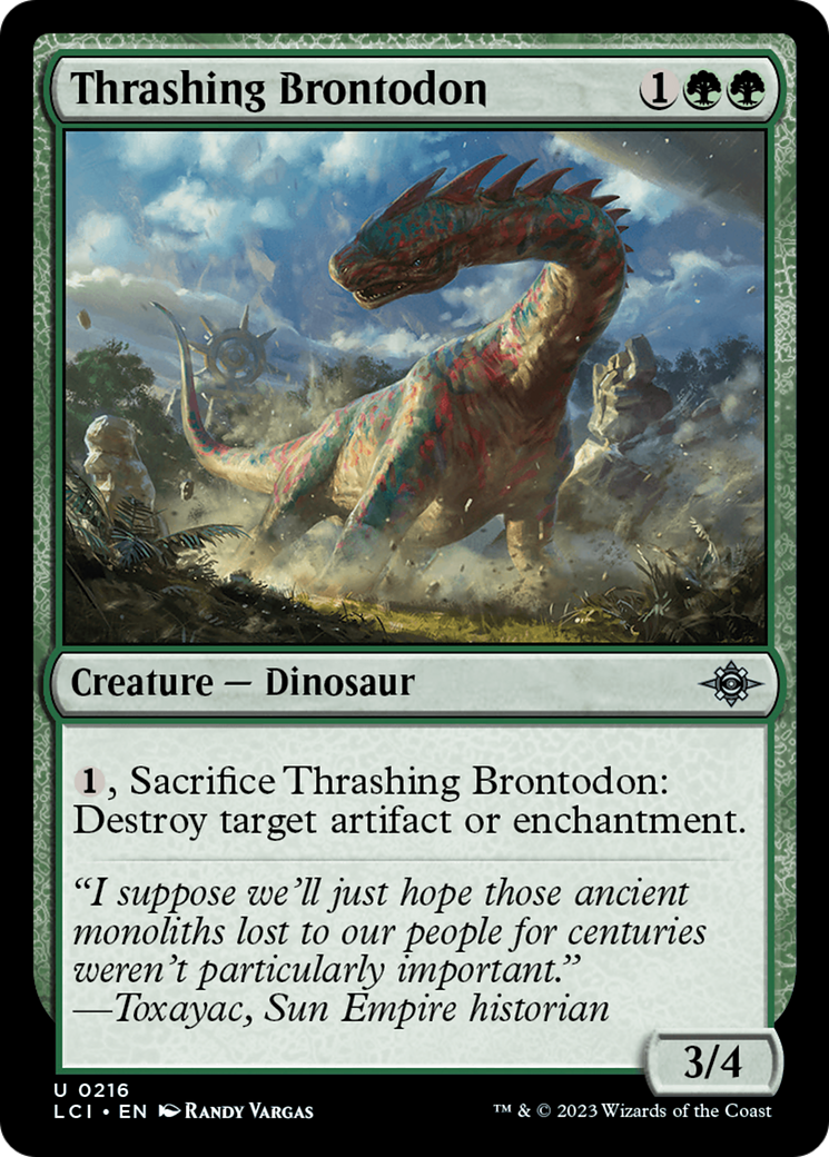 Thrashing Brontodon [The Lost Caverns of Ixalan] - Magic: The Gathering - Card Brawlers | Quebec | Canada |