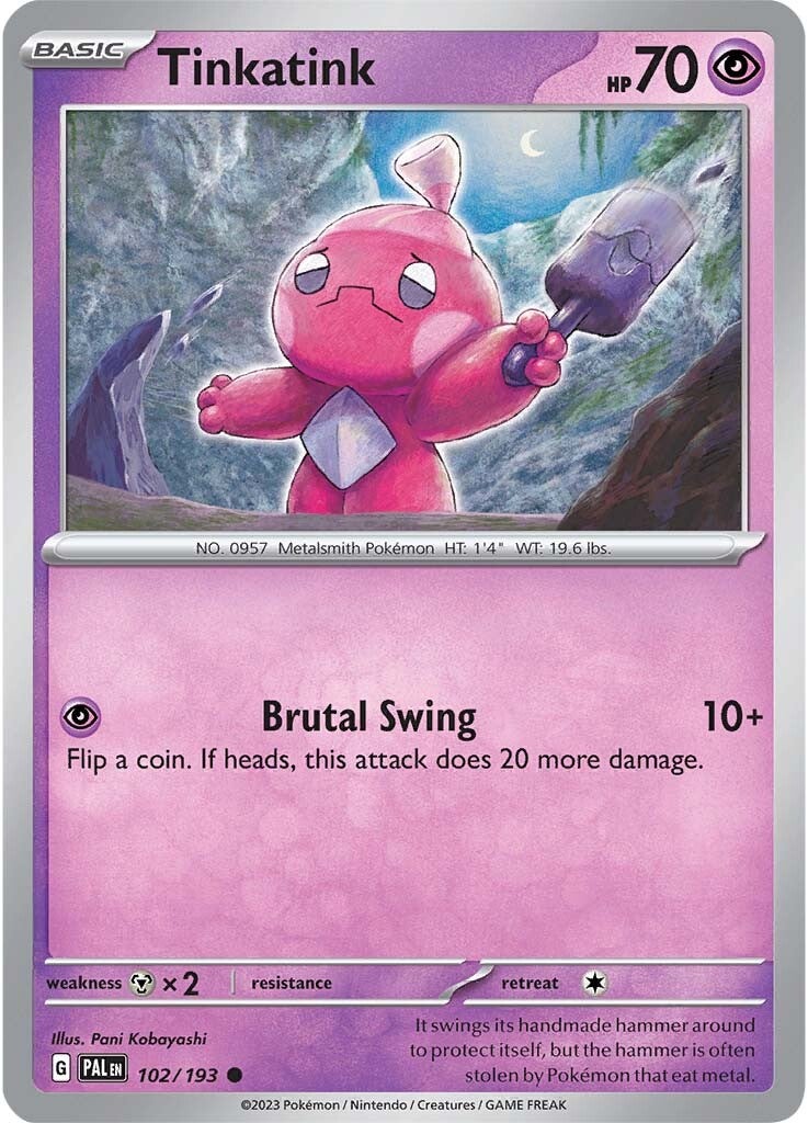 Tinkatink (102/193) [Scarlet & Violet: Paldea Evolved] - Pokémon - Card Brawlers | Quebec | Canada |