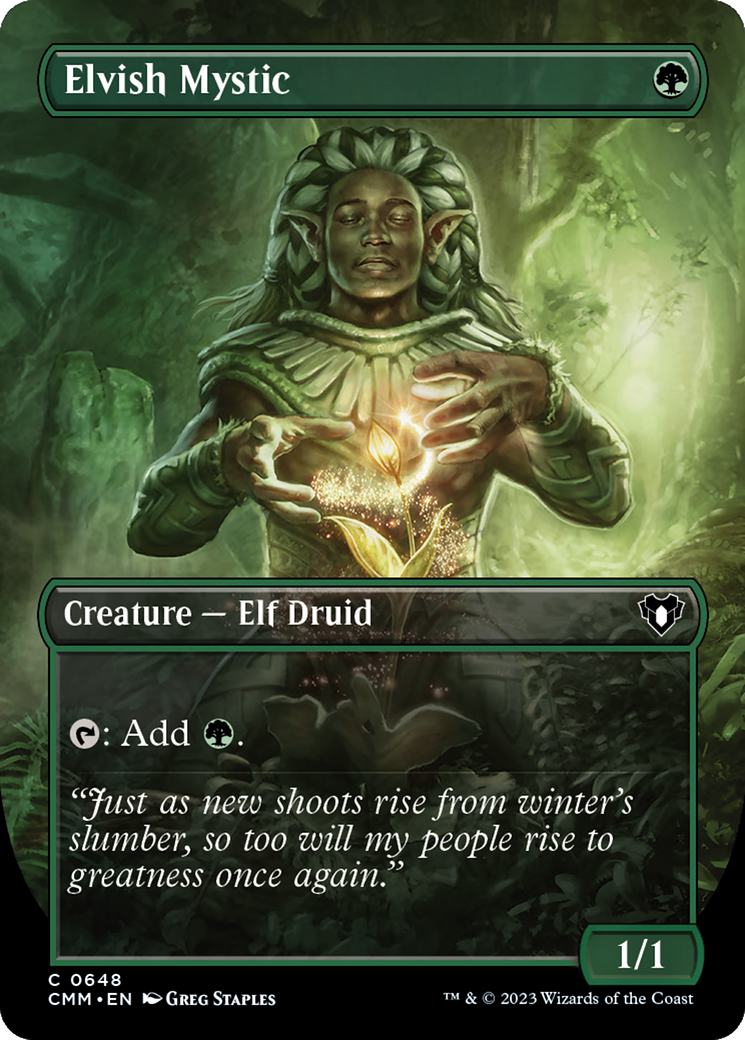 Elvish Mystic (Borderless Alternate Art) [Commander Masters] - Magic: The Gathering - Card Brawlers | Quebec | Canada |
