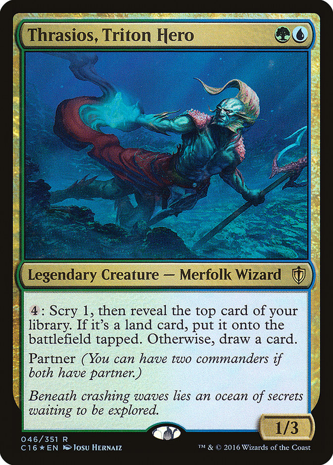 Thrasios, Triton Hero [Commander 2016] - Magic: The Gathering - Card Brawlers | Quebec | Canada |