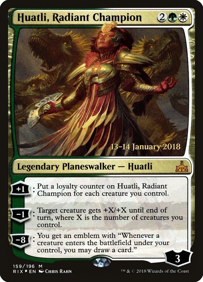 Huatli, Radiant Champion [Rivals of Ixalan Prerelease Promos] - Magic: The Gathering - Card Brawlers | Quebec | Canada |
