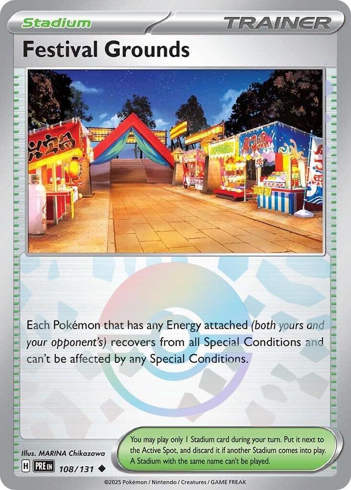 Festival Grounds (108/131) (Poke Ball Pattern) [Scarlet & Violet: Prismatic Evolutions] - Pokémon - Card Brawlers | Quebec | Canada |