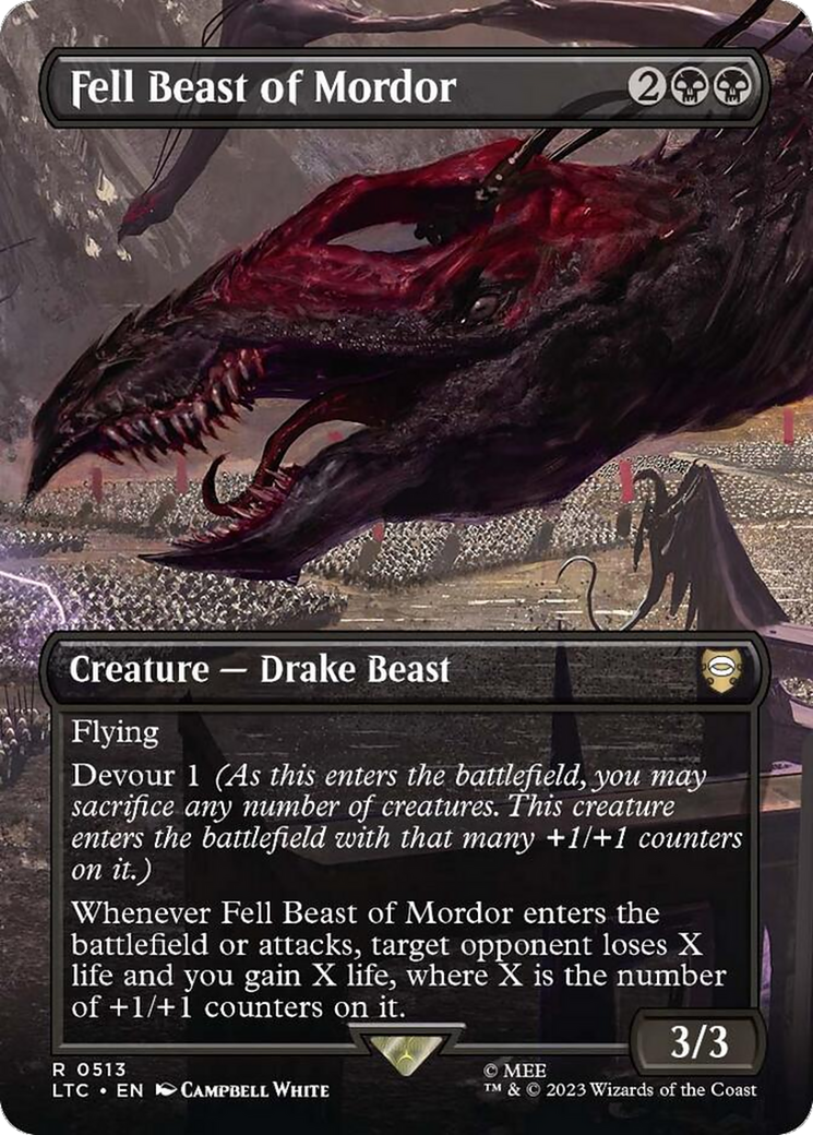 Fell Beast of Mordor (Borderless) [The Lord of the Rings: Tales of Middle-Earth Commander] - Magic: The Gathering - Card Brawlers | Quebec | Canada |