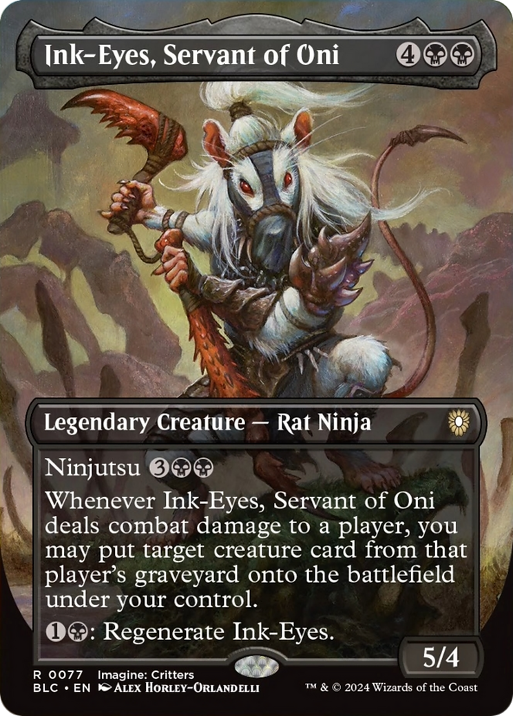 Ink-Eyes, Servant of Oni (Borderless) [Bloomburrow Commander] - Magic: The Gathering - Card Brawlers | Quebec | Canada |