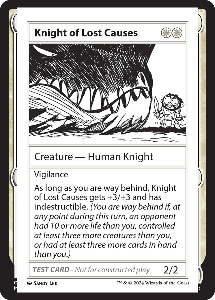 Knight of Lost Causes [Mystery Booster 2 Playtest Cards] - Magic: The Gathering - Card Brawlers | Quebec | Canada |