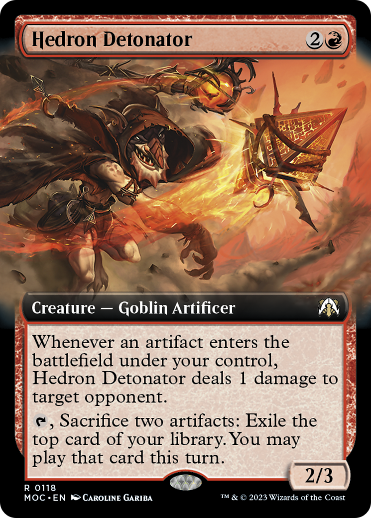 Hedron Detonator (Extended Art) [March of the Machine Commander] - Magic: The Gathering - Card Brawlers | Quebec | Canada |