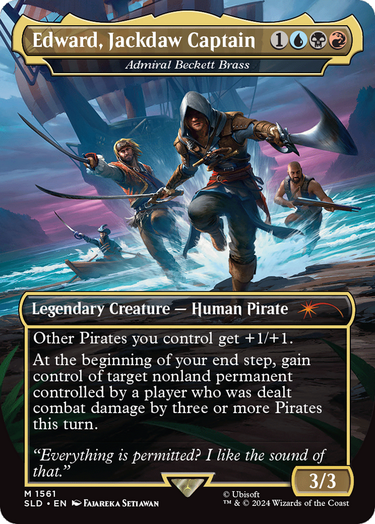 Edward, Jackdaw Captain - Admiral Beckett Brass (Rainbow Foil) [Secret Lair Drop Series] - Magic: The Gathering - Card Brawlers | Quebec | Canada |