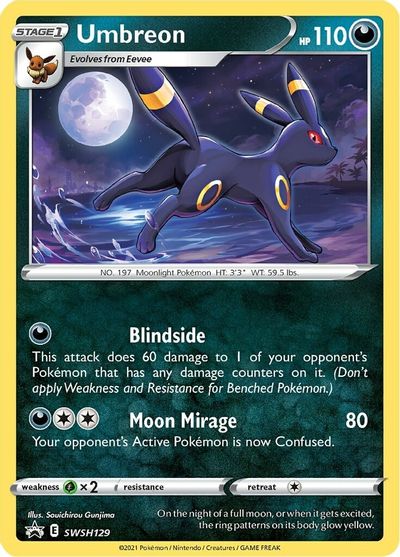 Umbreon (SWSH129) [Sword & Shield: Black Star Promos] - Pokémon - Card Brawlers | Quebec | Canada |