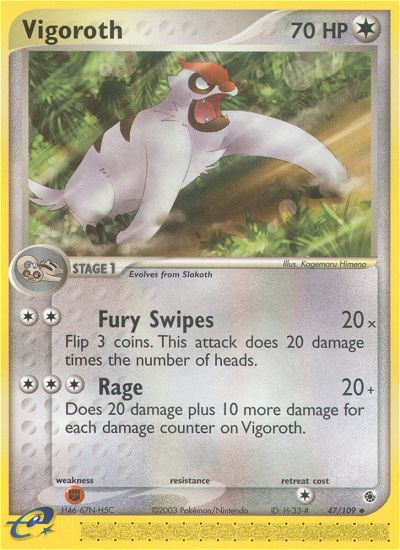 Vigoroth (47/109) [EX: Ruby & Sapphire] - Pokémon - Card Brawlers | Quebec | Canada |