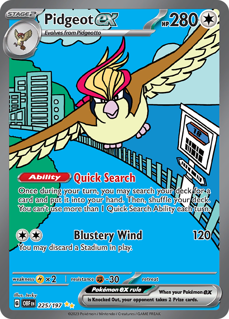 Pidgeot ex (225/197) [Scarlet & Violet: Obsidian Flames] - Pokémon - Card Brawlers | Quebec | Canada |