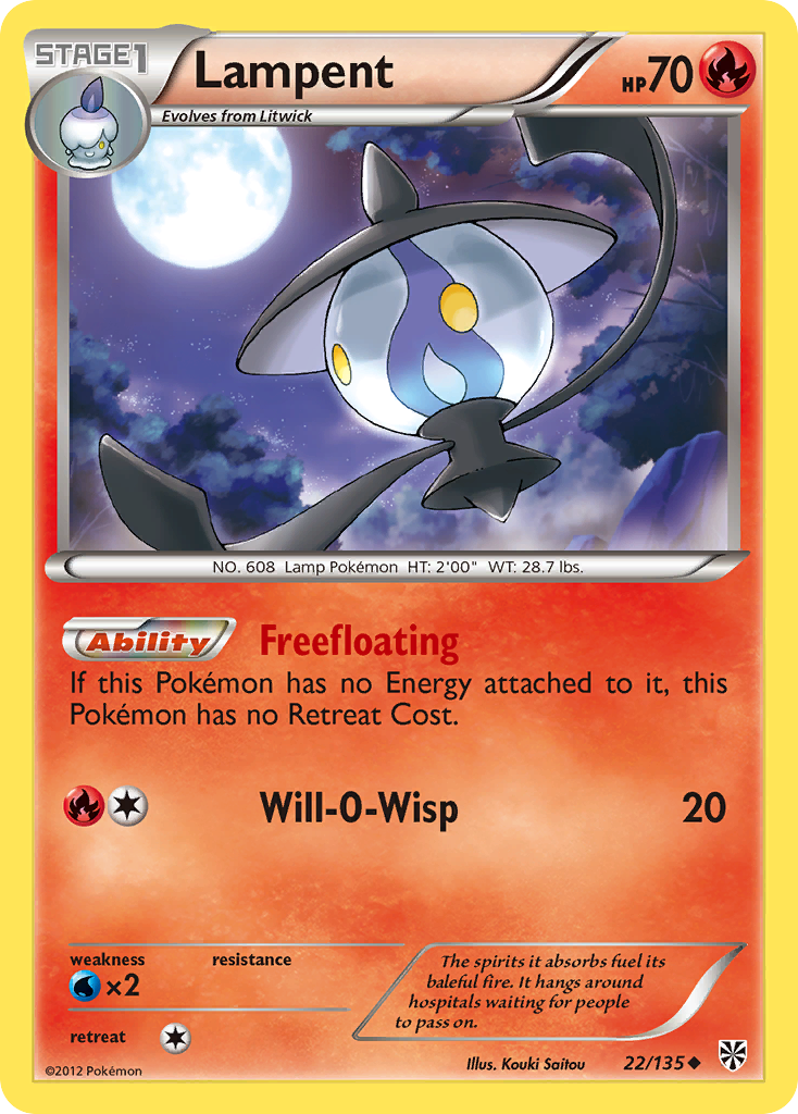 Lampent (22/135) [Black & White: Plasma Storm] - Pokémon - Card Brawlers | Quebec | Canada |