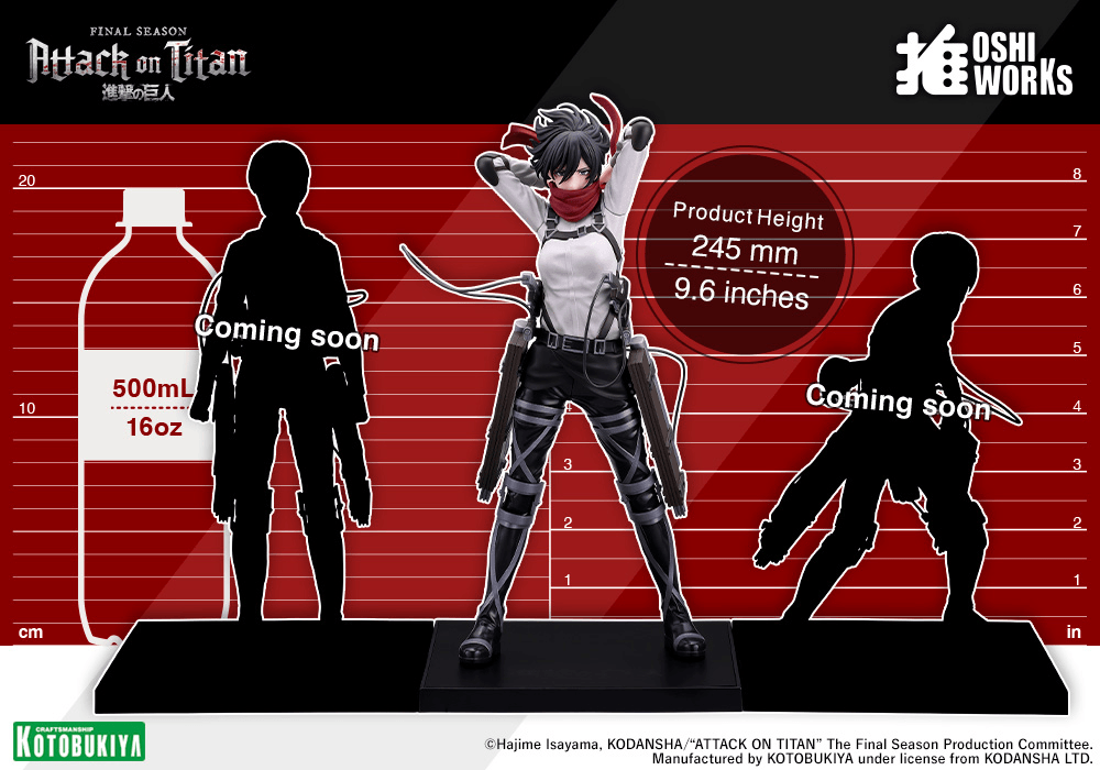 Kotobukiya - Oshi Worls - Attack on Titan - Mikasa Ackerman - (PREORDER) February 28, 2027
