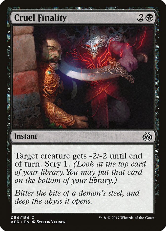 Cruel Finality [Aether Revolt] - Magic: The Gathering - Card Brawlers | Quebec | Canada |
