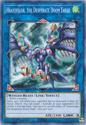 Hraesvelgr, the Desperate Doom Eagle [MP20-EN141] Common - Yu-Gi-Oh! - Card Brawlers | Quebec | Canada |