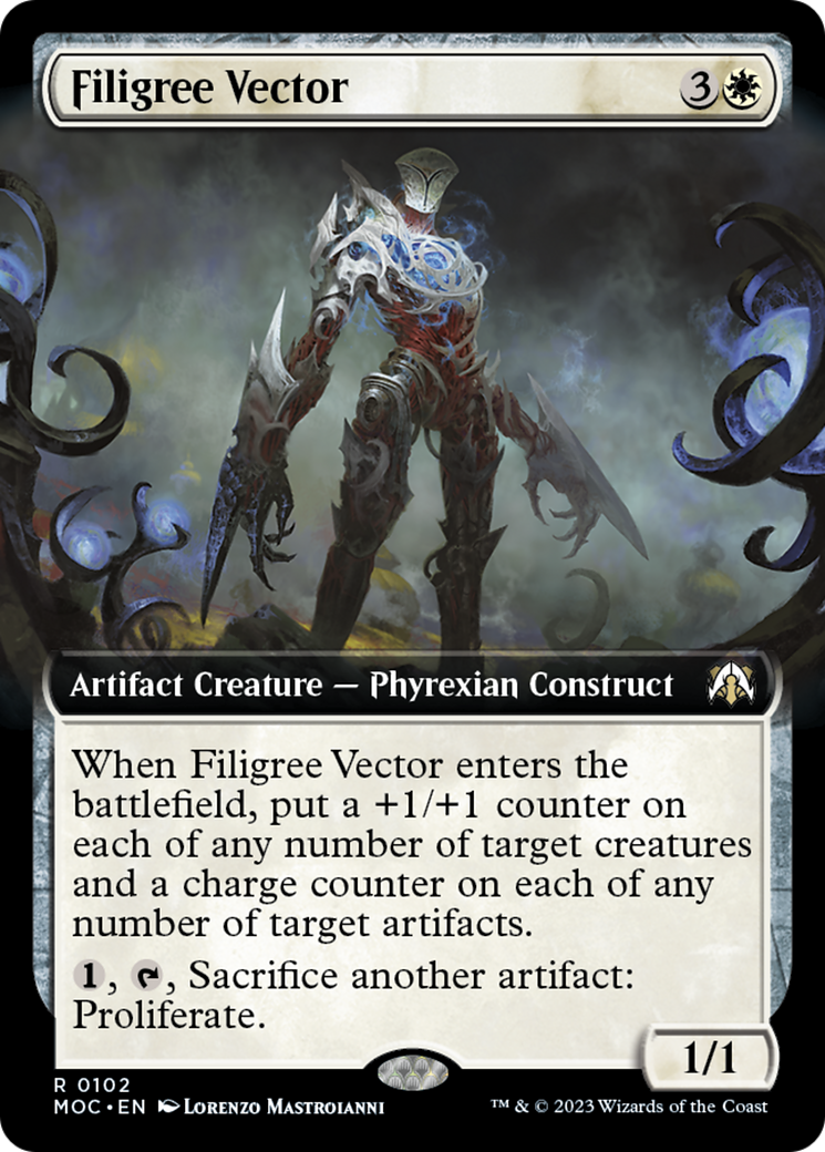 Filigree Vector (Extended Art) [March of the Machine Commander] - Magic: The Gathering - Card Brawlers | Quebec | Canada |