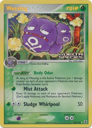 Weezing (33/113) (Stamped) [EX: Delta Species] - Pokémon - Card Brawlers | Quebec | Canada |
