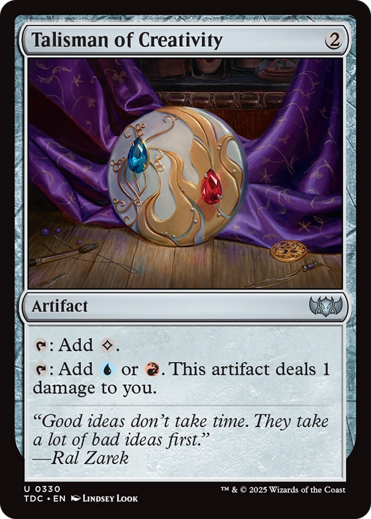 Talisman of Creativity [Tarkir: Dragonstorm Commander] - Magic: The Gathering - Card Brawlers | Quebec | Canada |
